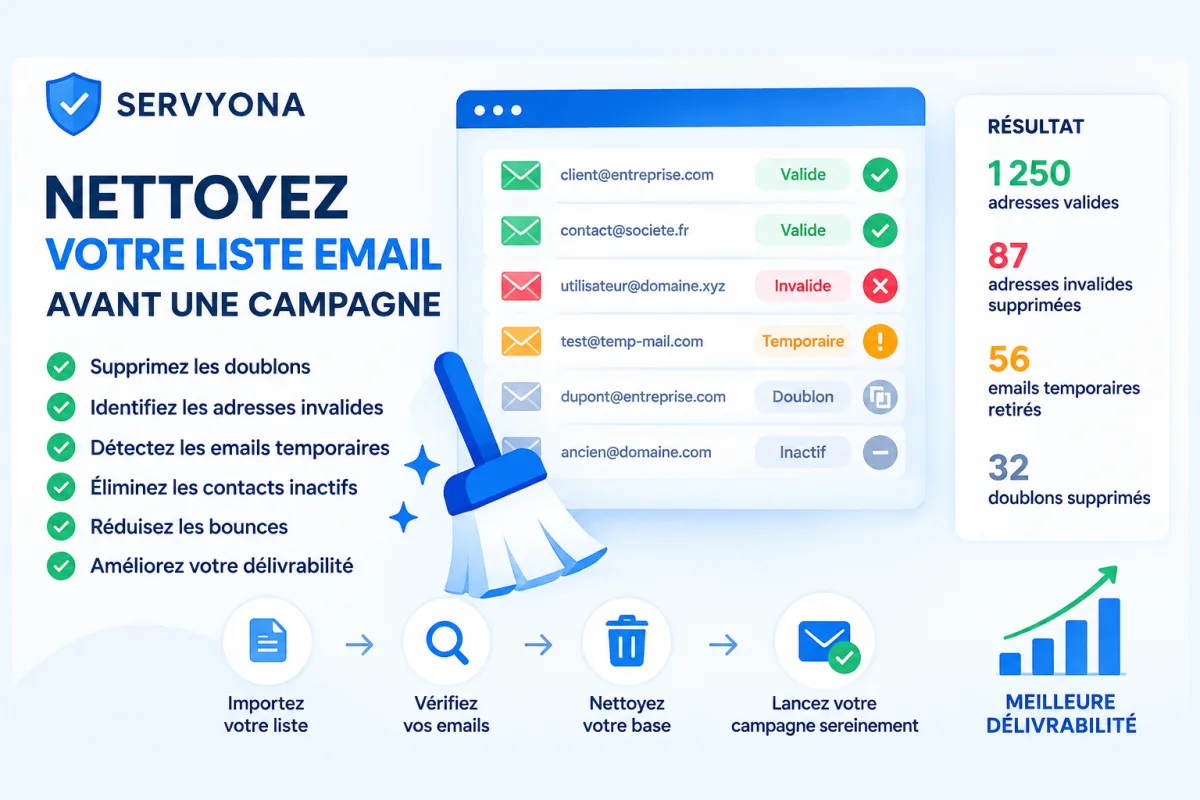 Nettoyer et vérifier une liste email avant une campagne