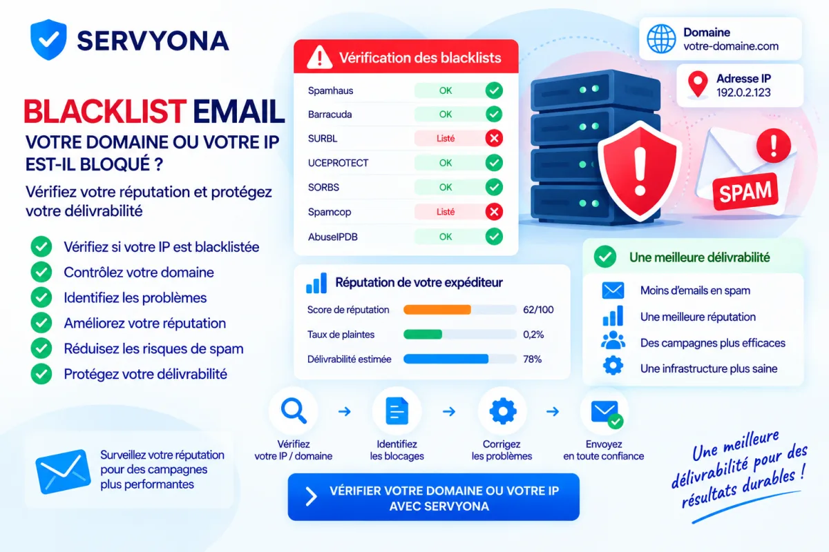 Blacklist email et contrôle de la réputation d’un domaine ou d’une adresse IP
