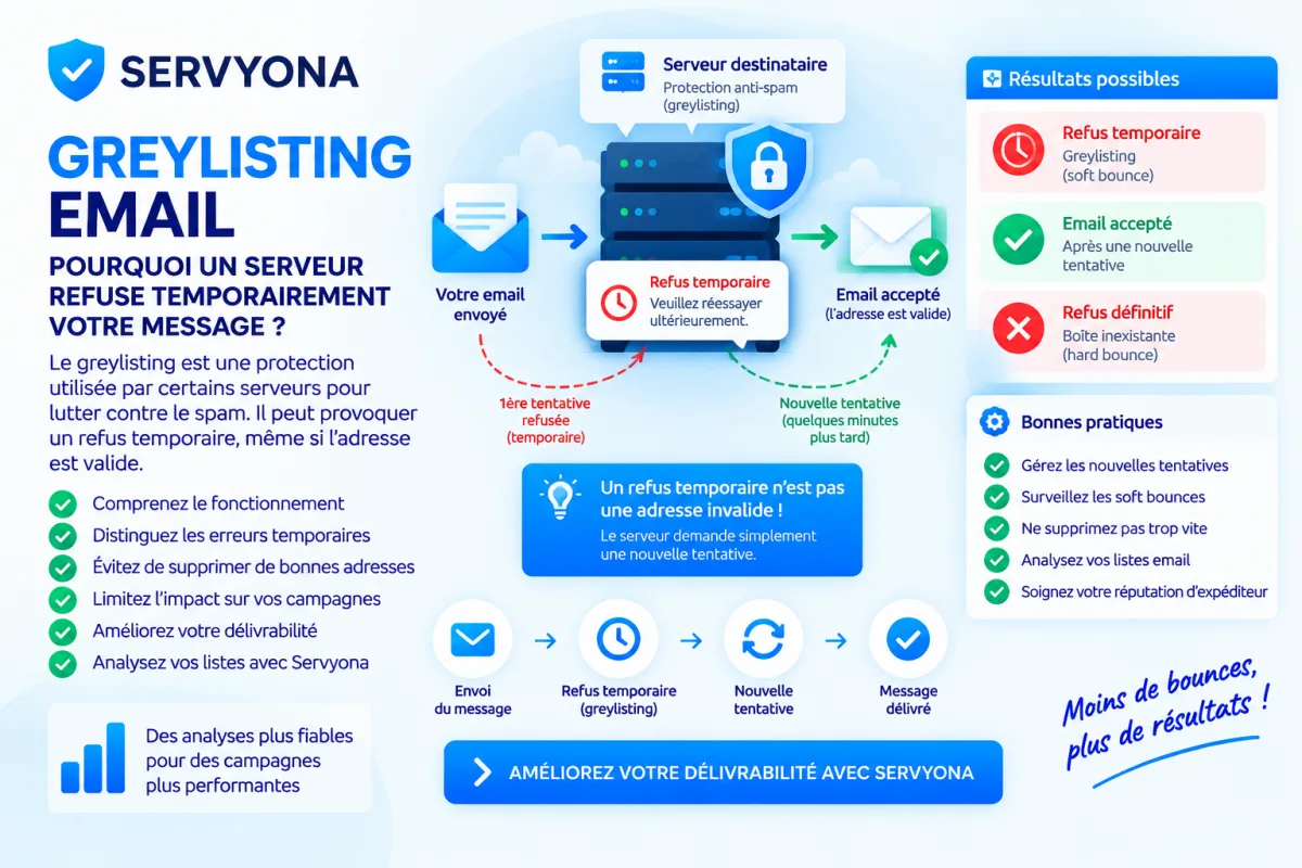 Greylisting email et refus temporaire d’un serveur de messagerie