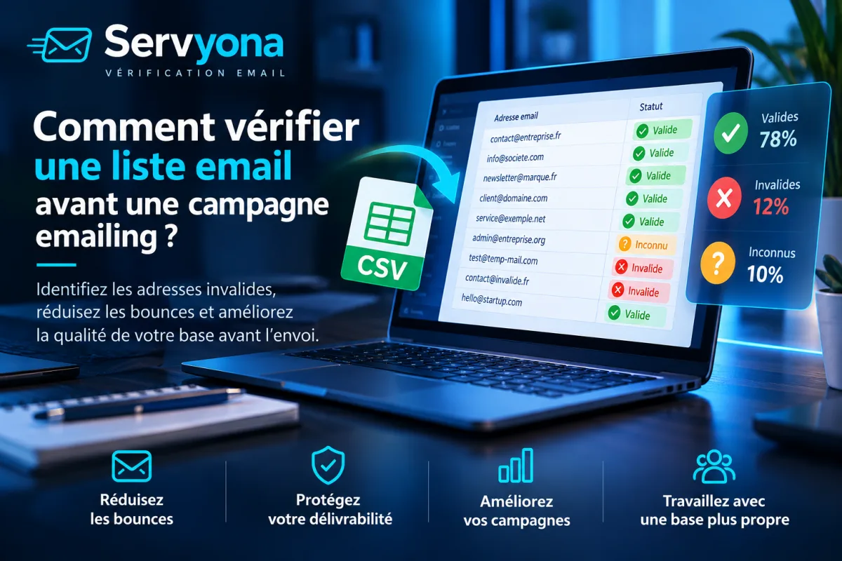 Vérification d’une liste email avant une campagne emailing